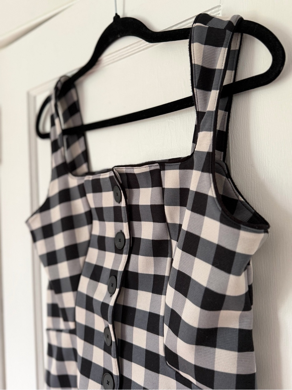 Maeve Square- Neck Button Front Structured Tank - Picture 3 of 7